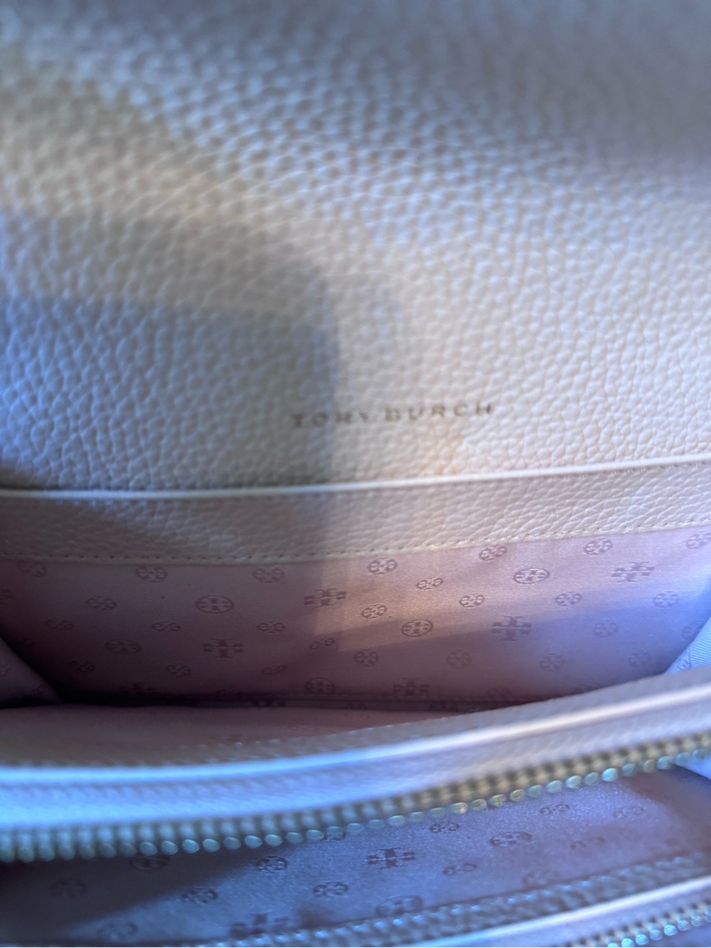 Tory Burch Blush Pink Pebbled Leather Crossbody Wallet - Picture 8 of 14